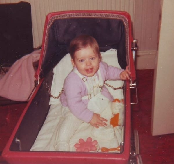 Chained into my pram at Wollaston Road